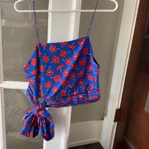 Alice and Olivia - Blue Floral Crop Top - NWT